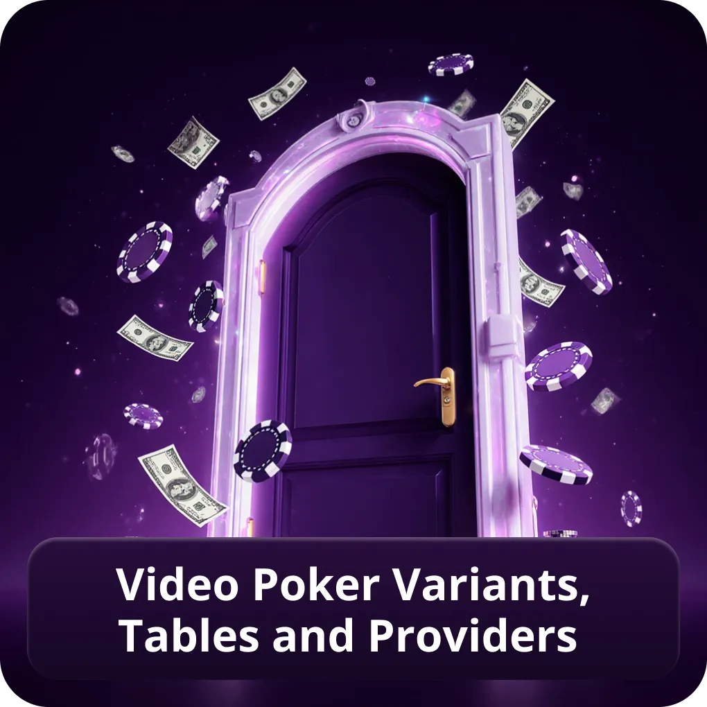 Video poker variants, tables and providers